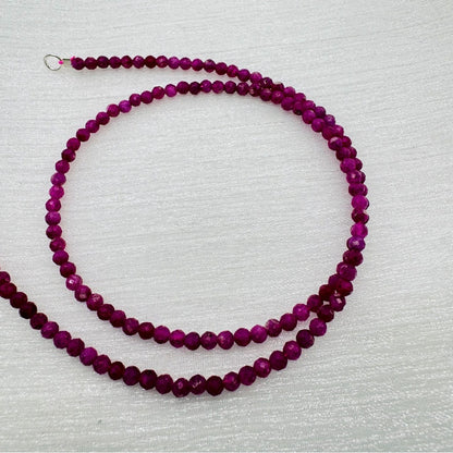 Ruby Beaded Gemstone Necklace