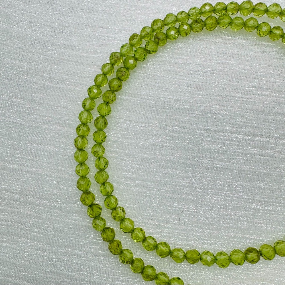 Peridot Beaded Gemstone Necklace