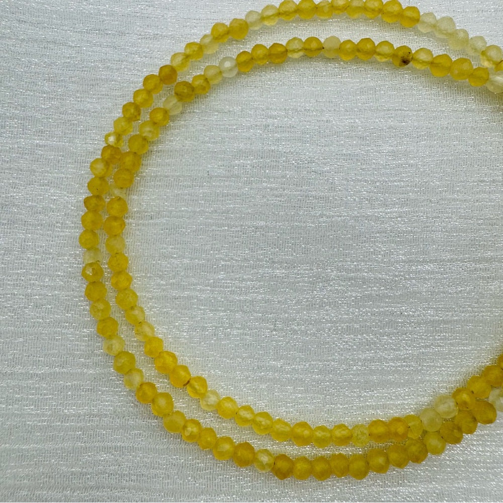 Honey Calcite Beaded Gemstone Necklace