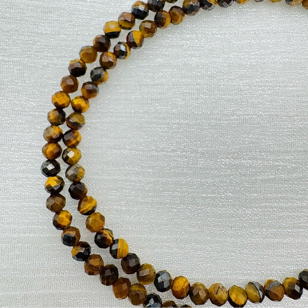 Tigers Eye Beaded Gemstone Necklace