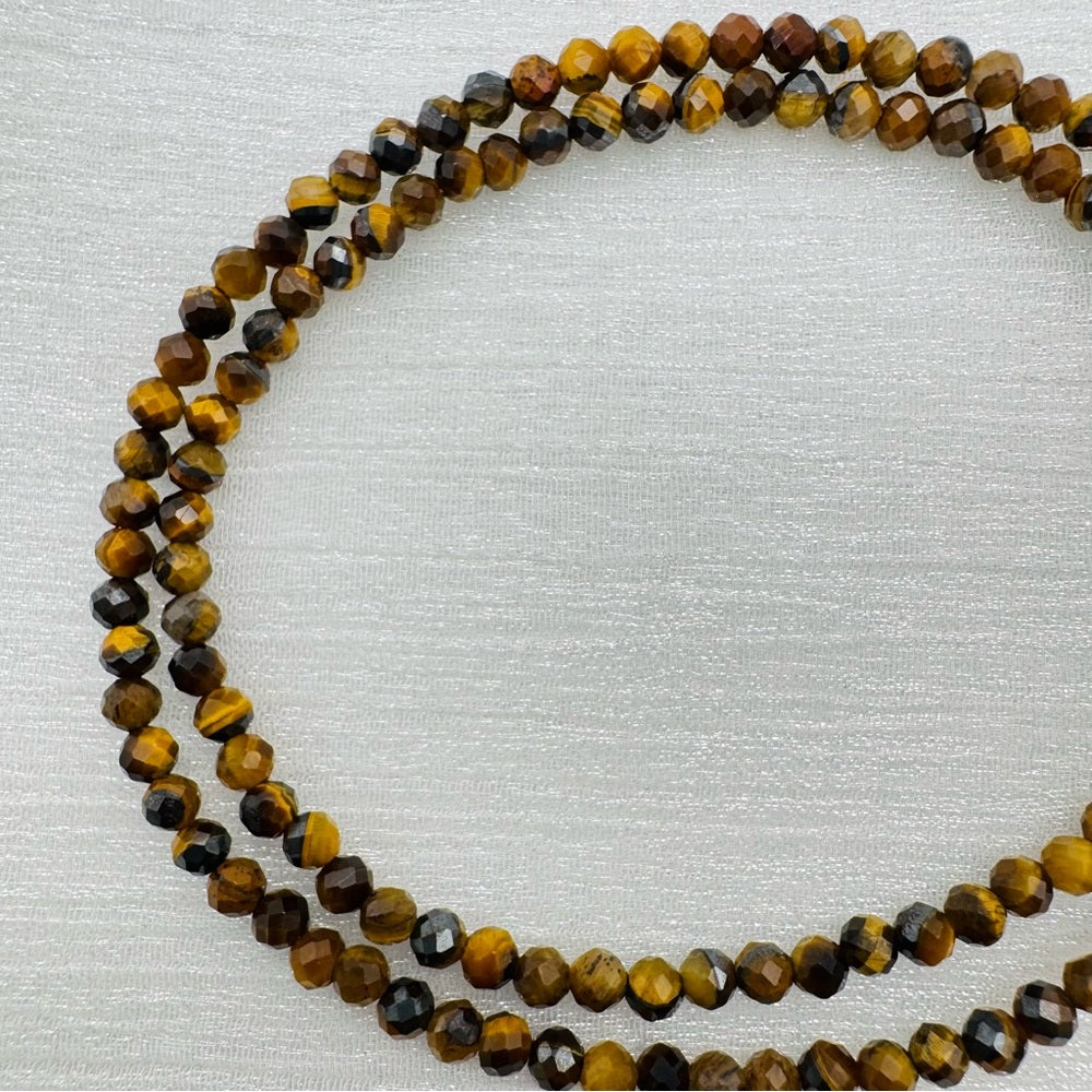 Tigers Eye Beaded Gemstone Necklace