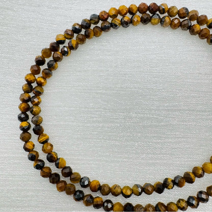 Tigers Eye Beaded Gemstone Necklace