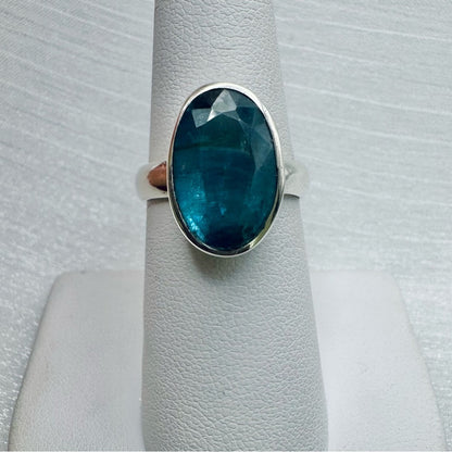 S925 Aqua Kyanite Oval Ring