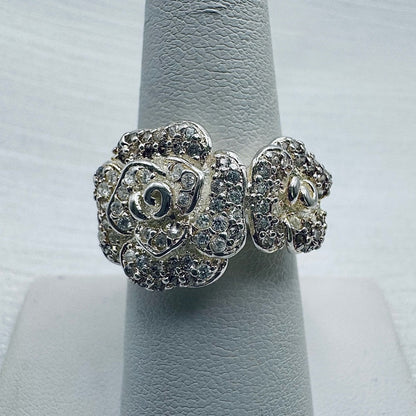 S925 Pavé Duo Rose Ring
