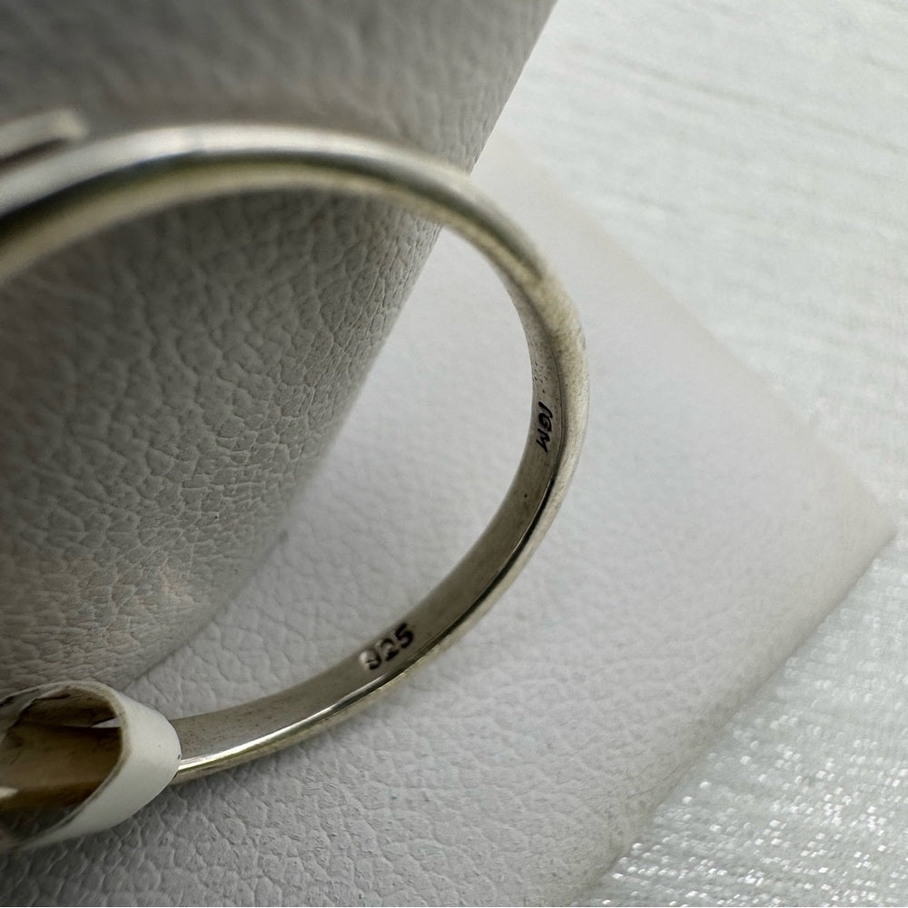S925 Rose Quartz Oval Ring