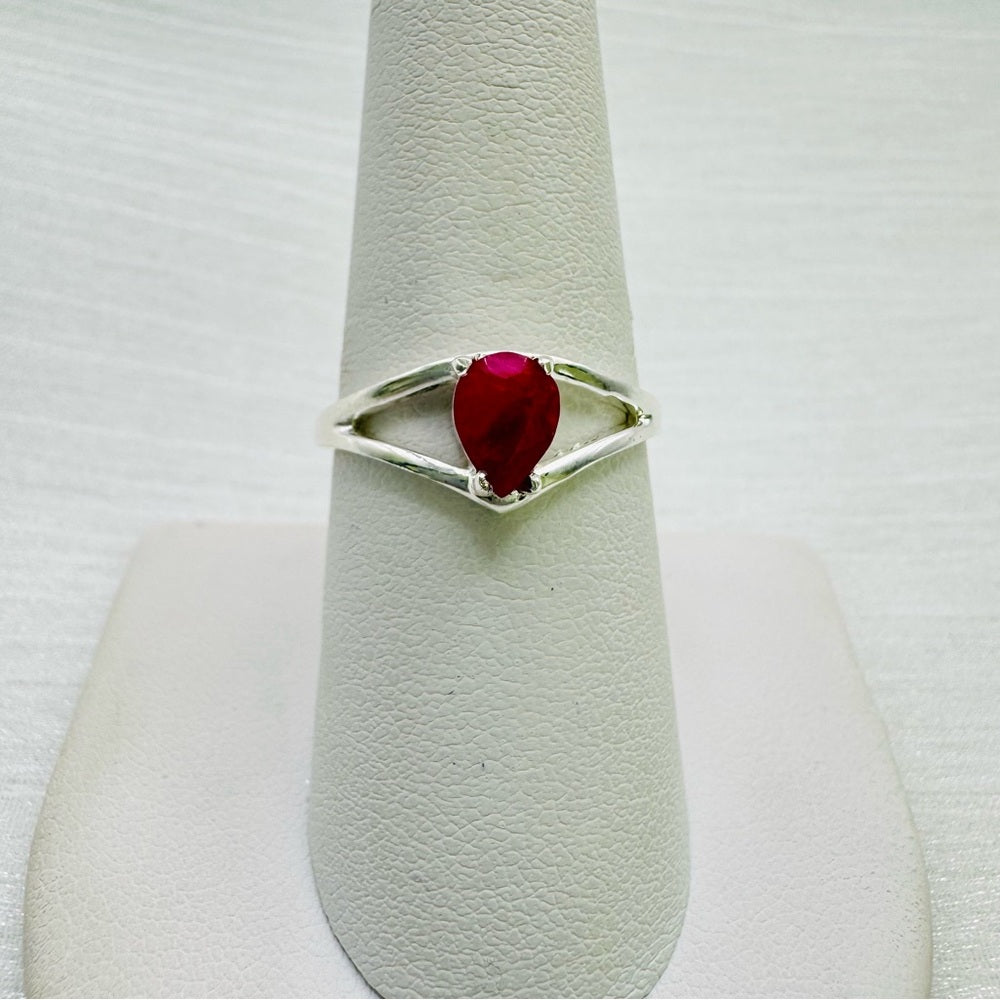 Ruby Pear Cut Ring