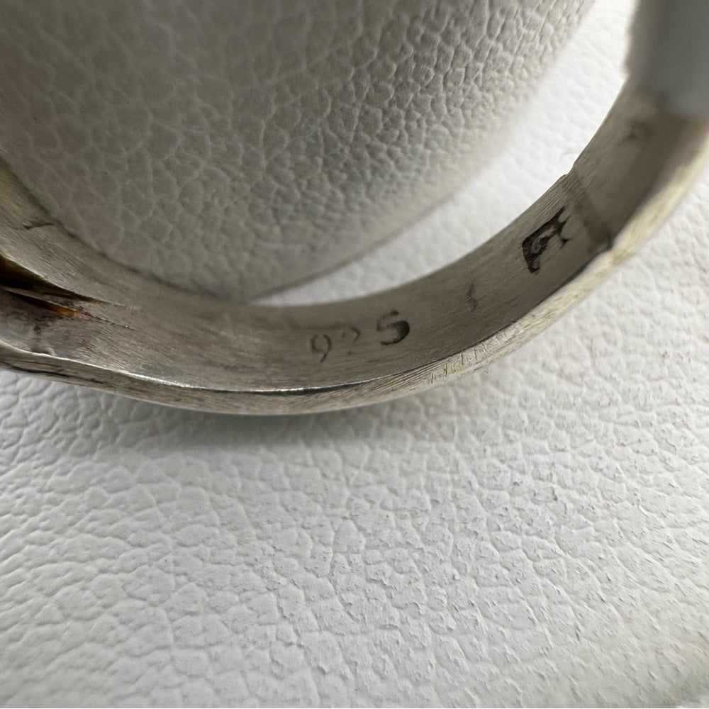 S925 Ruby Two Toned Flower Ring