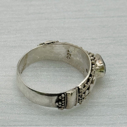 S925 Aquamarine Ring