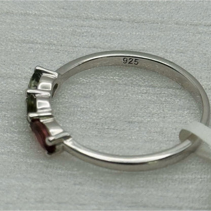 S925 Rainbow Tourmaline Ring