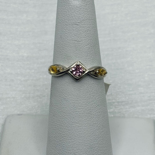 S925 Rainbow Tourmaline Ring