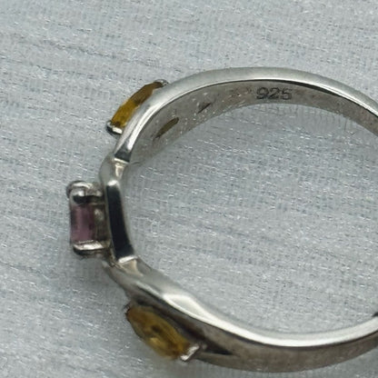 S925 Rainbow Tourmaline Ring