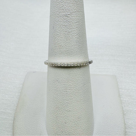 .5 CT Moissanite Diamond Pave S925 Sterling Silver Ring