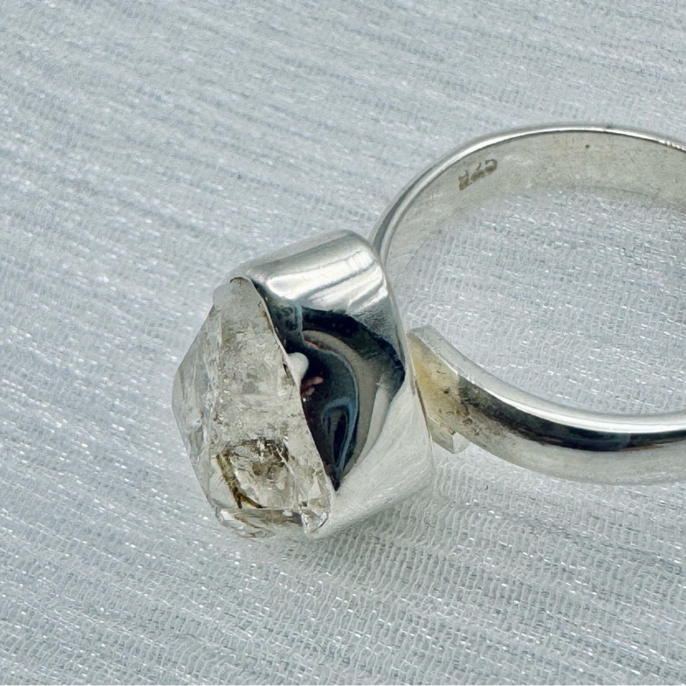 S925 Herkimer Crystal Ring