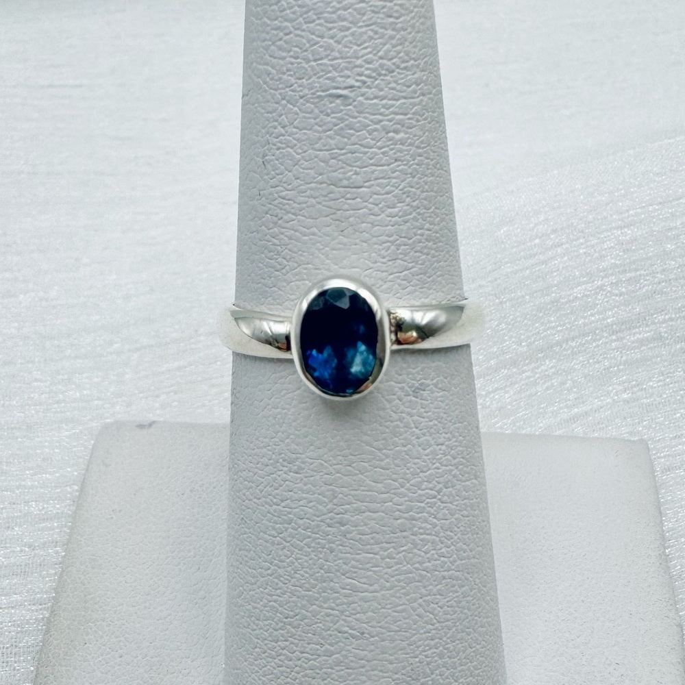 S925 Aquamarine Oval Ring