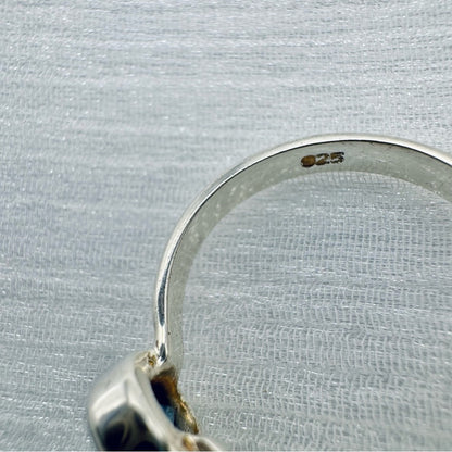 S925 Aquamarine Oval Ring