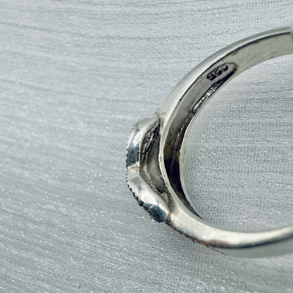 S925 Marcasite “X” Ring