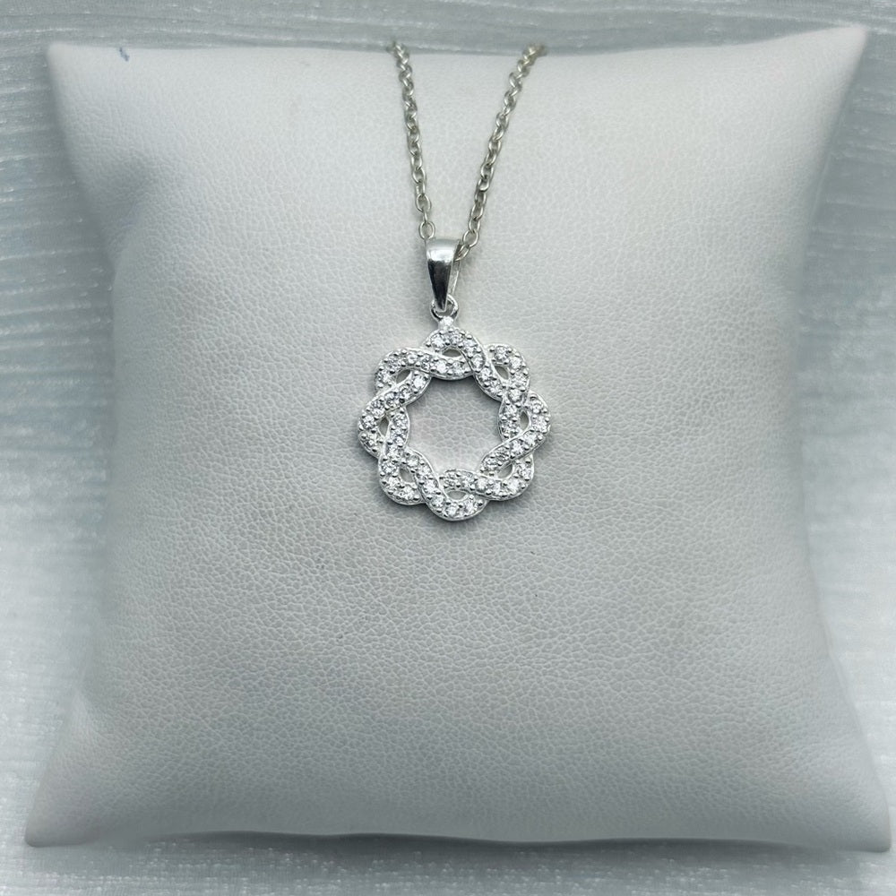 S925 Crystal Wreath Pendant