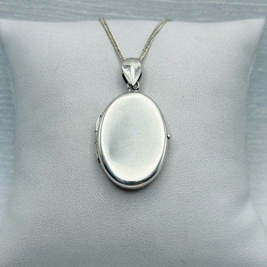 S925 Oval Locket Pendant