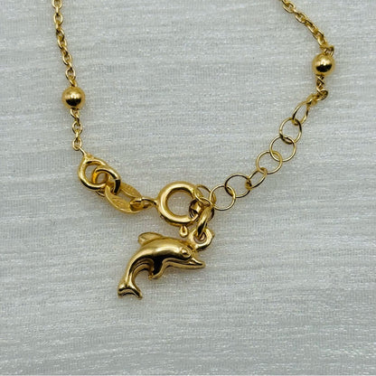 S925 Dolphin Charm Bracelet 7”