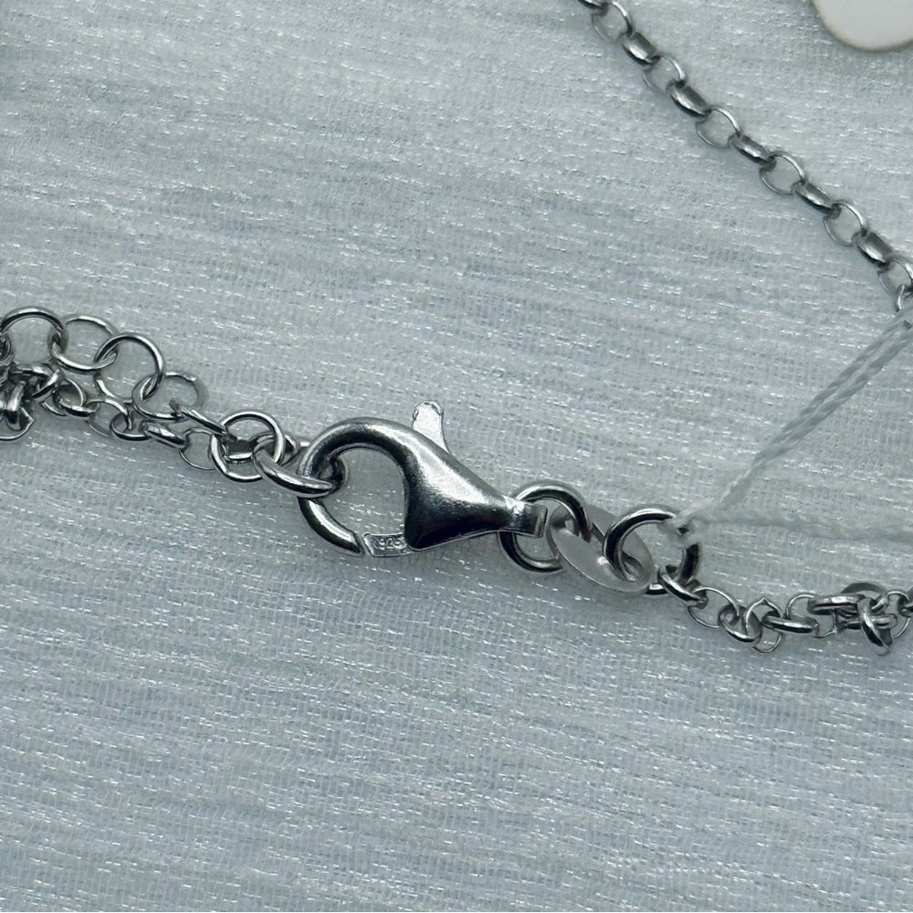 S925 Flower Charm Bracelet 7” and 1” Extender