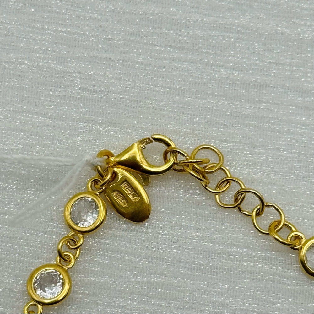 S925 Gold Plated Saint Benedict Bracelet 7”