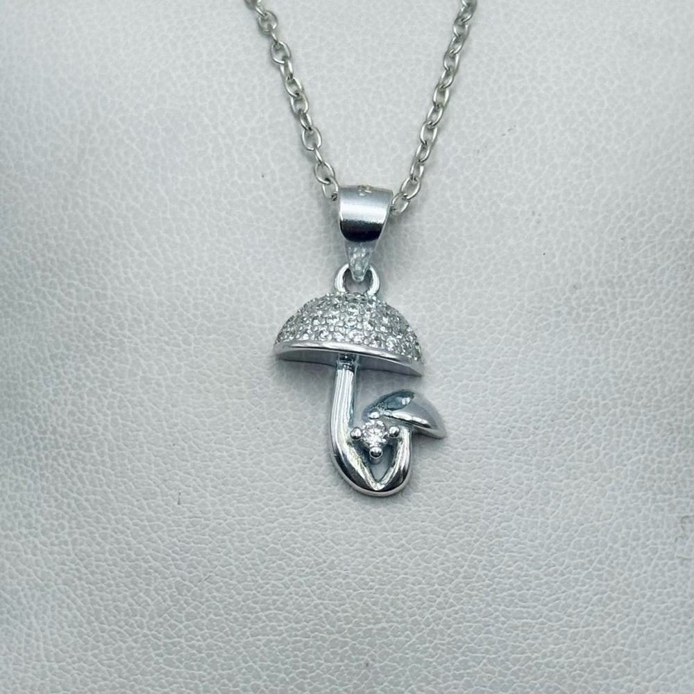 S925 Double Mushroom Pendant
