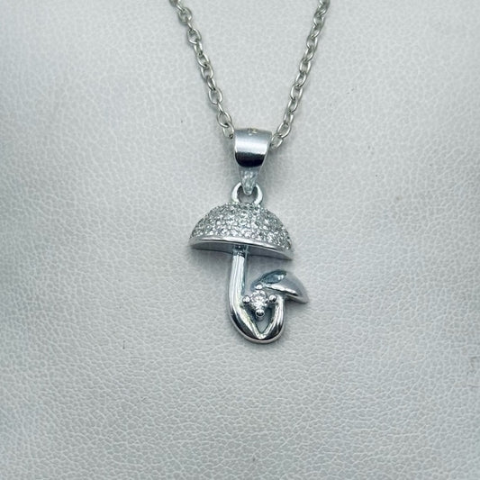 S925 Double Mushroom Pendant
