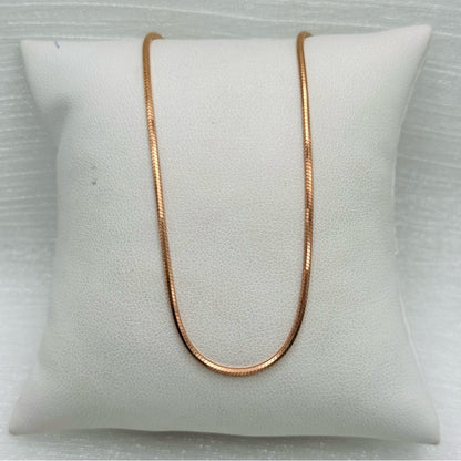 S925 Rose Gold Herringbone Chain