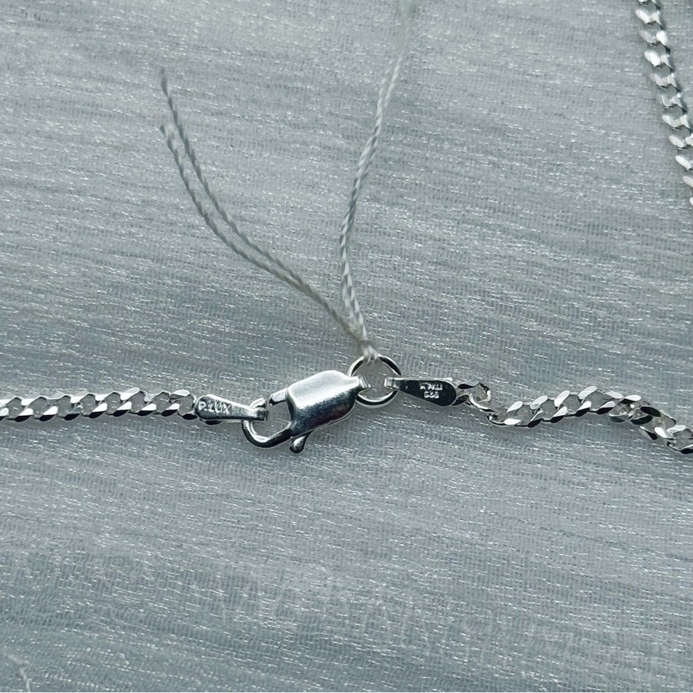 S925 Cuban Link Chain Necklace 11”