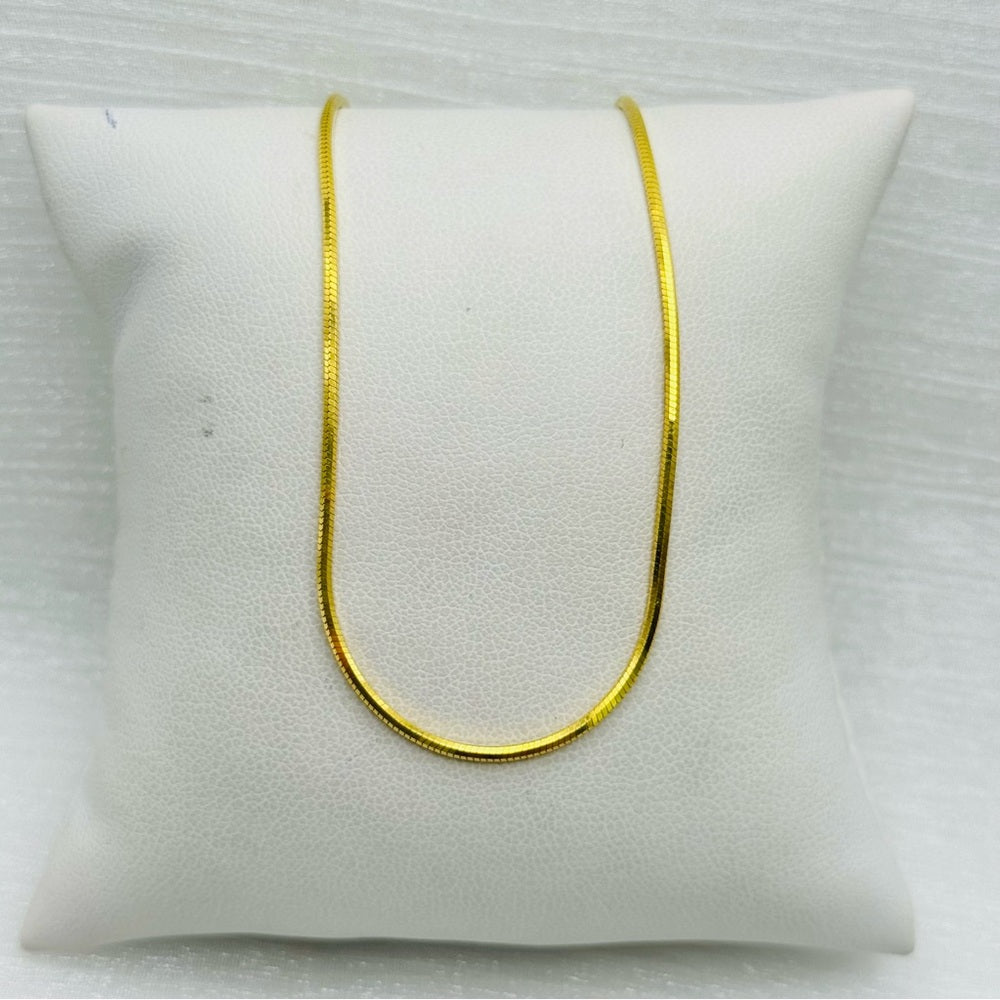 S925 Gold Snake Chain Necklace 16”