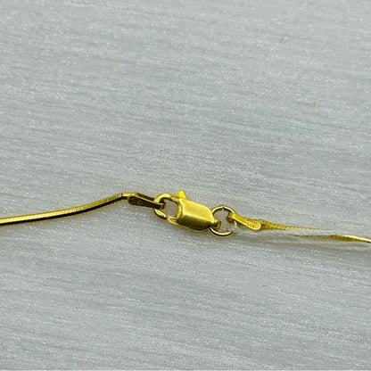 S925 Gold Snake Chain Necklace 16”