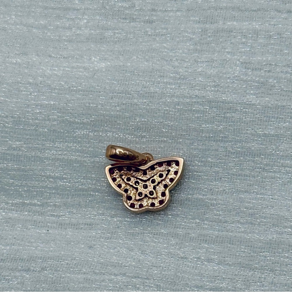 Diana Butterly Pavé Rose Gold Pendant