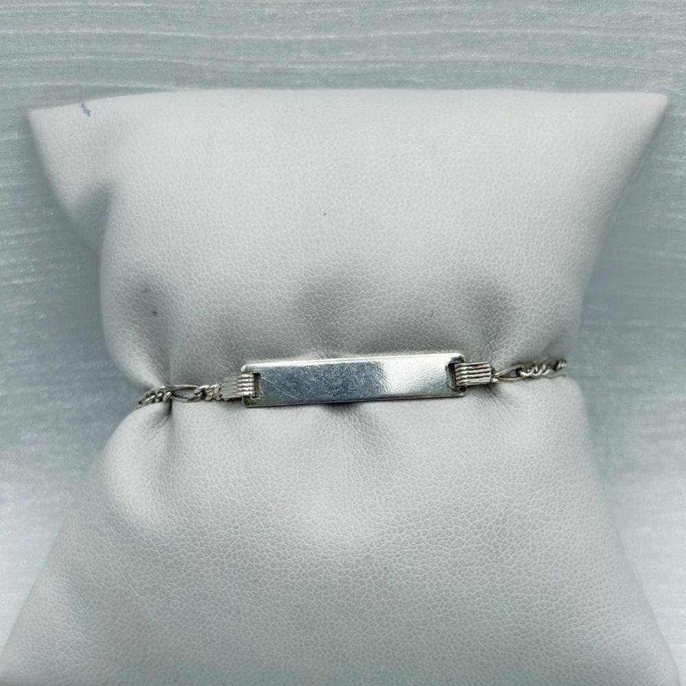 S925 Nameplate Bar Bracelet 5.5”
