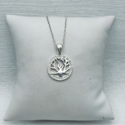 S925 Tree Engraved Pendant