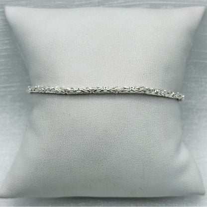 S925 Woven Chain Bracelet 7”