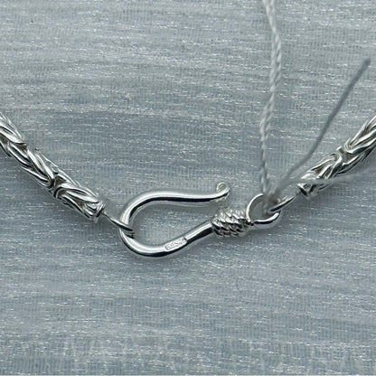 S925 Woven Chain Bracelet 7”