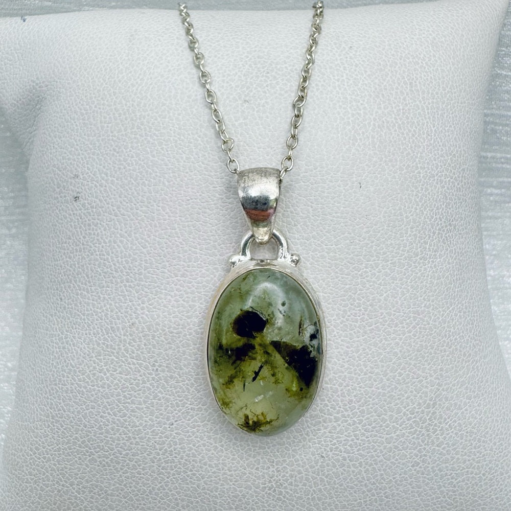 S925 Prehnite Pendant