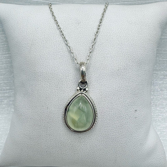 S925 Prehnite Pendant