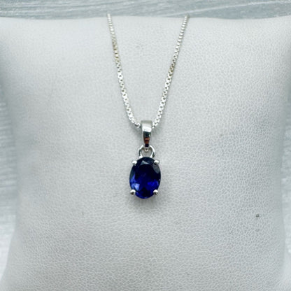 S925 Lolite Oval Pendant