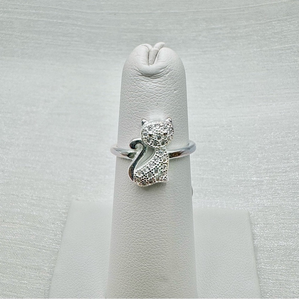 Pavé Crystal Cat Ring