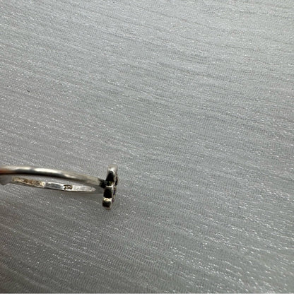 S925 Purple Enamel Butterfly Ring