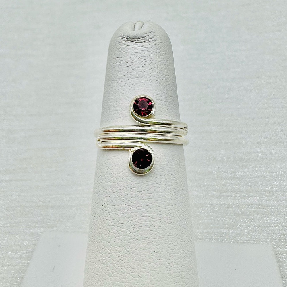 S925 Purple Garnet Ring