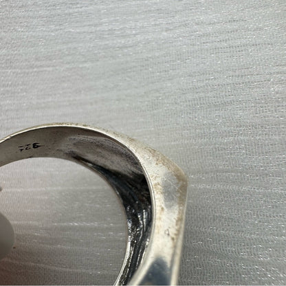 S925 Marcasite Signet Ring