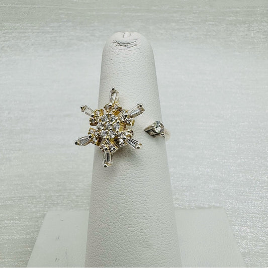 S925 Snowflake Spinner Ring