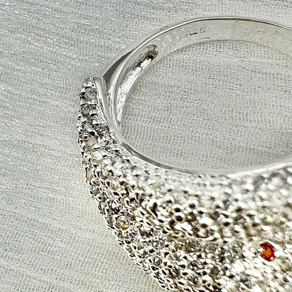 S925 Crystal Snake Ring