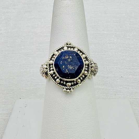 S925 Lapis Turtle Ring