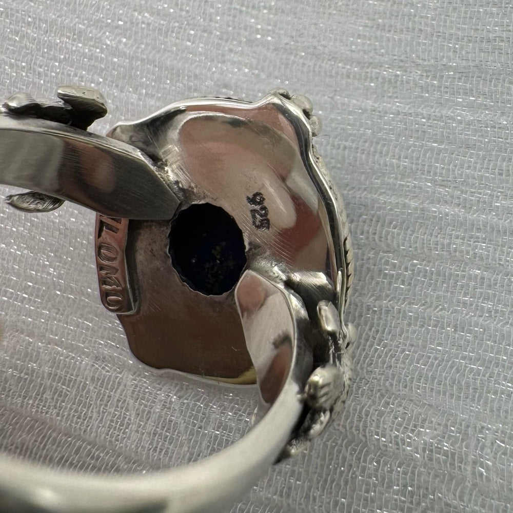 S925 Lapis Turtle Ring