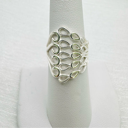 S925 Heart Scroll Ring