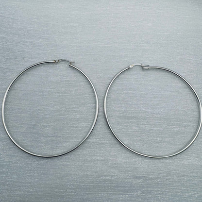 S925 Large Hoop Earrings
