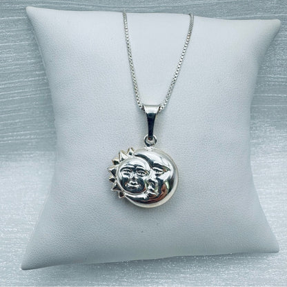 S925 Two Face Sun Pendant